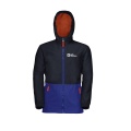 Jack Wolfskin Transition Jacket Snowy Days (waterproof and windproof, fleece lining) blue Children (164-176)